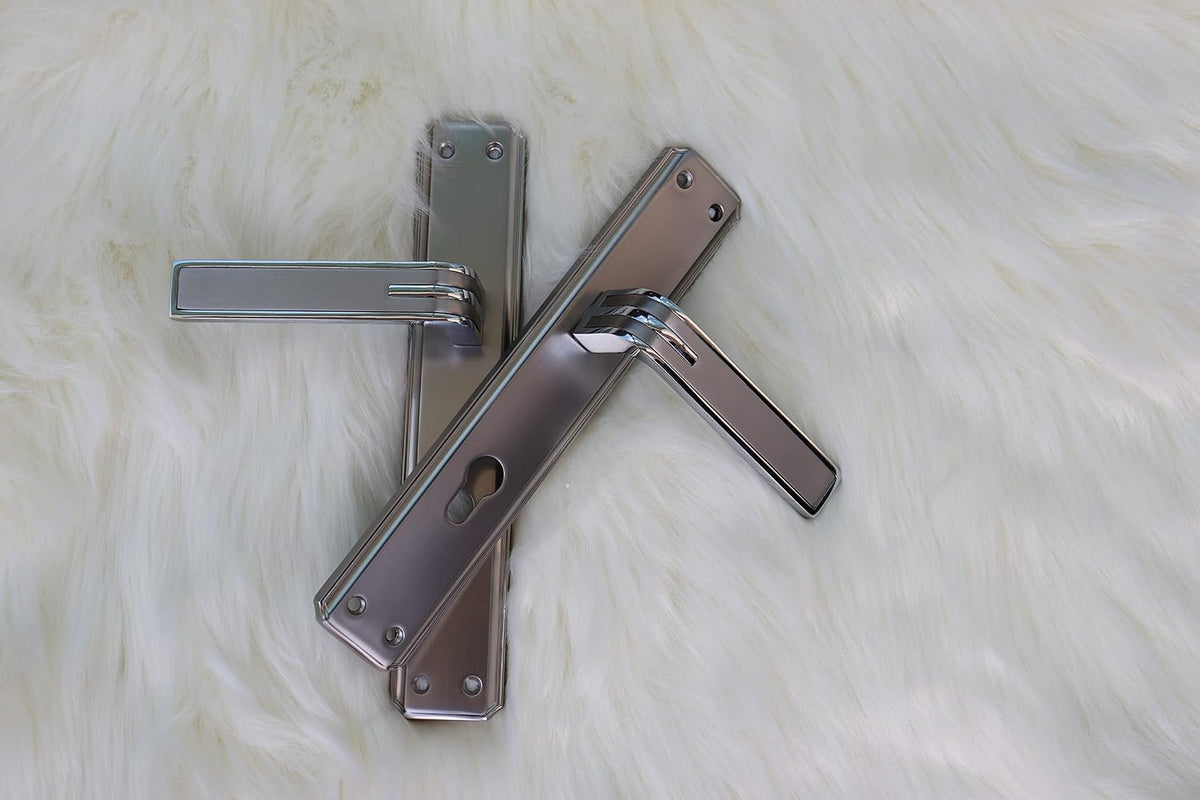 Vila Door handle Zinc Alloy Durable for All Kinds Of Indoor Doors (1-pec) Colour : Msn-Cp |915-502|