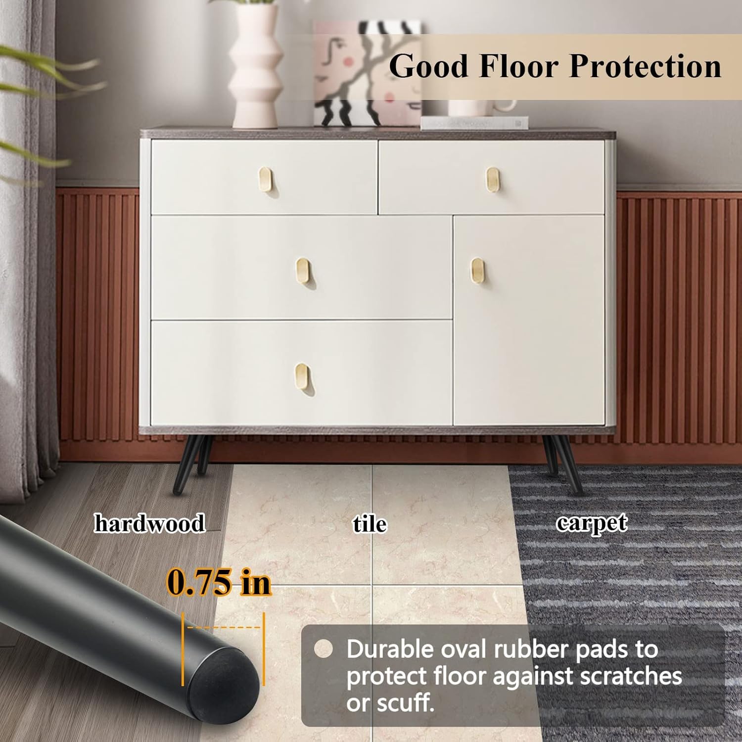 Furniture Legs 8 Inch Black Metal Sofa Cough Legs Mid Century Modern Heavy Duty Slanted Tapered Coffee Table Feet Replacement Legs for Furniture Set of 4 for Dresser Cabinet Ottoman Cupboard