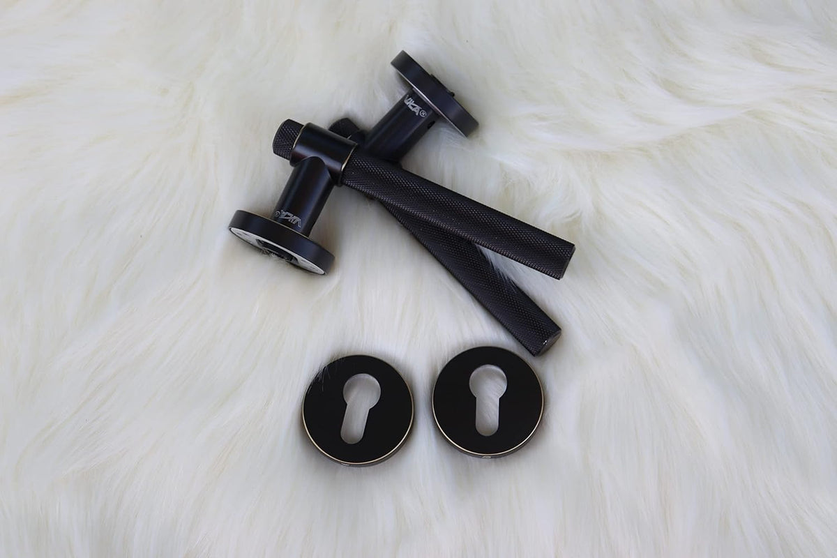 Vila Door handle Zinc Alloy Durable for All Kinds Of Indoor Doors (1-pec) Colour:Silver -Golder -Black |R05-692| (Siver)