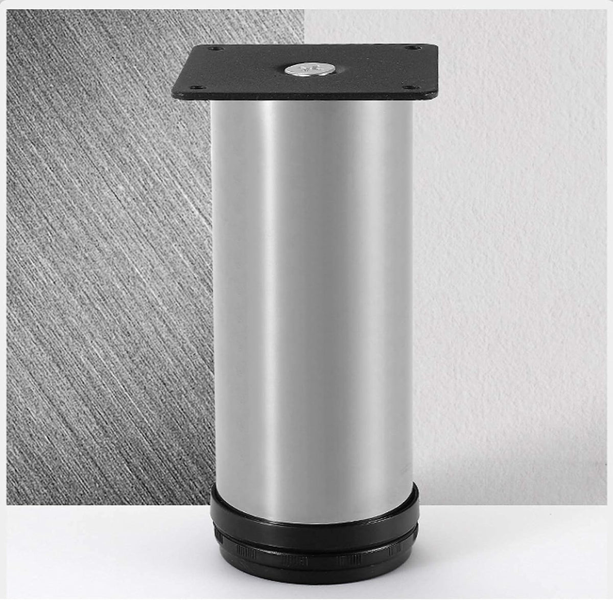 xYzlxtC 4 Pcs Sofas Metal Legs,Round Adjustable Furniture Legs,Stainless Steel Cabinet Leg,for Wardrobe,xYzlxtCs,Bedside Table,TV Stand,Cupboard,with Screws