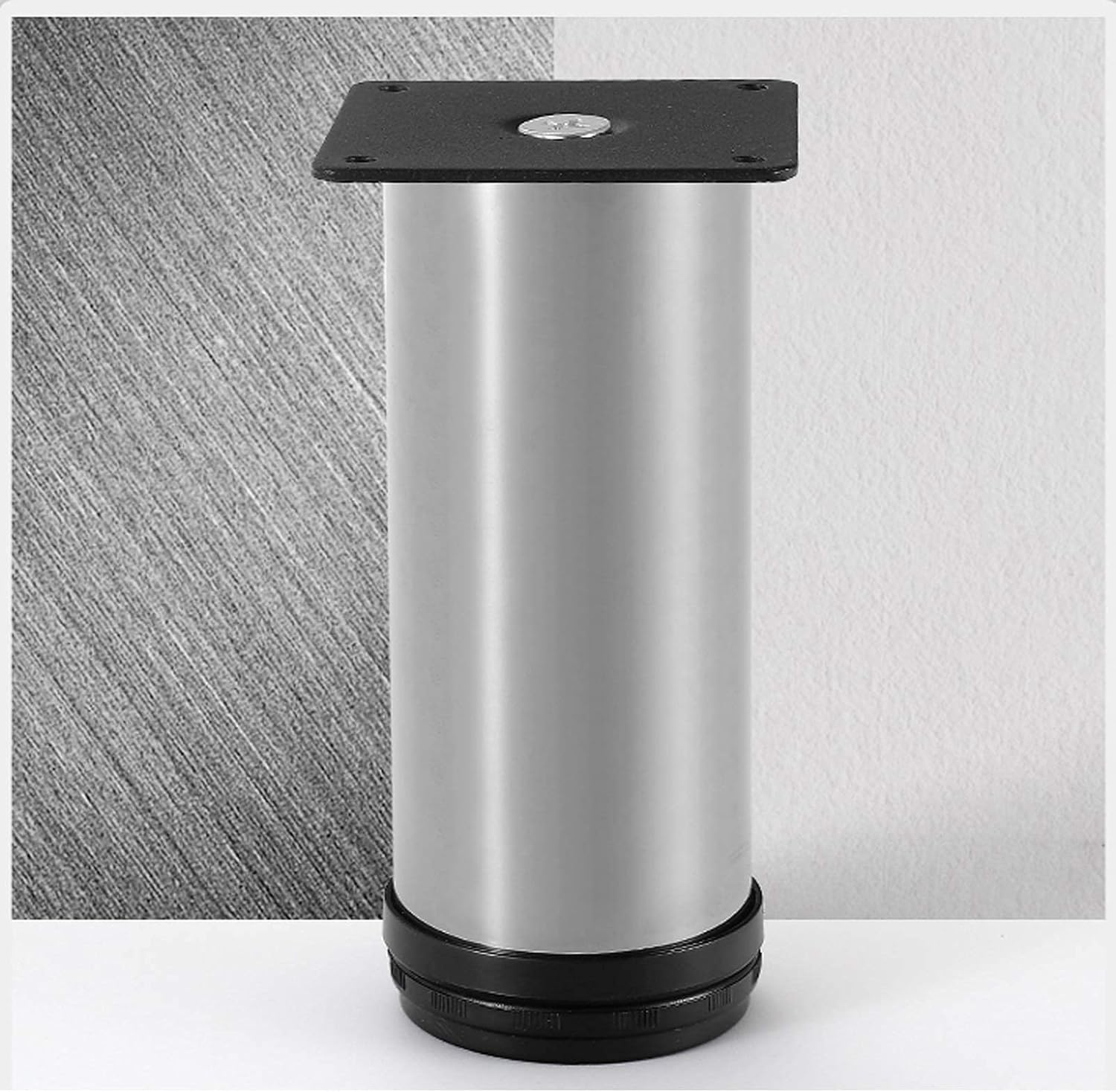 xYzlxtC 4 Pcs Sofas Metal Legs,Round Adjustable Furniture Legs,Stainless Steel Cabinet Leg,for Wardrobe,xYzlxtCs,Bedside Table,TV Stand,Cupboard,with Screws