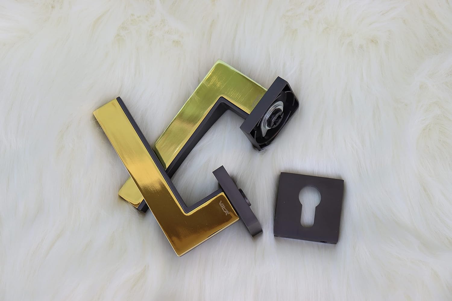 Vila Door handle Zinc Alloy Durable for All Kinds Of Indoor Doors (1-pec) Colour: Chrome -Golden|R06-503| (Gray+Golden)
