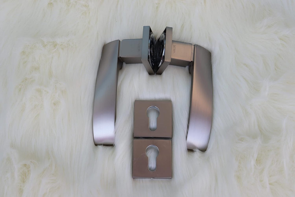 Vila Door handle Zinc Alloy Durable for All Kinds Of Indoor Doors (1-pec) Colour: Mat Silver |R06-665|