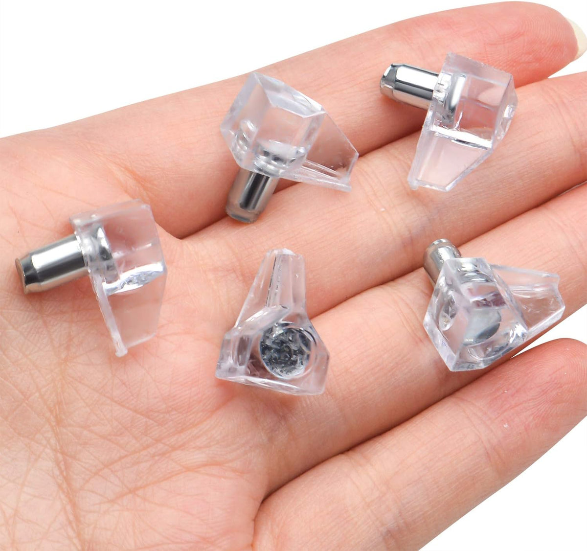 Jdesun Shelf Support Pegs, 50 Pieces Shelf Bracket Pegs Shelf Support Pegs Shelf Holder Pins Cupboard Shelf Pegs Clips for Cabinet Closet Cupbord Kitchen Furniture Book Shelves Supplies