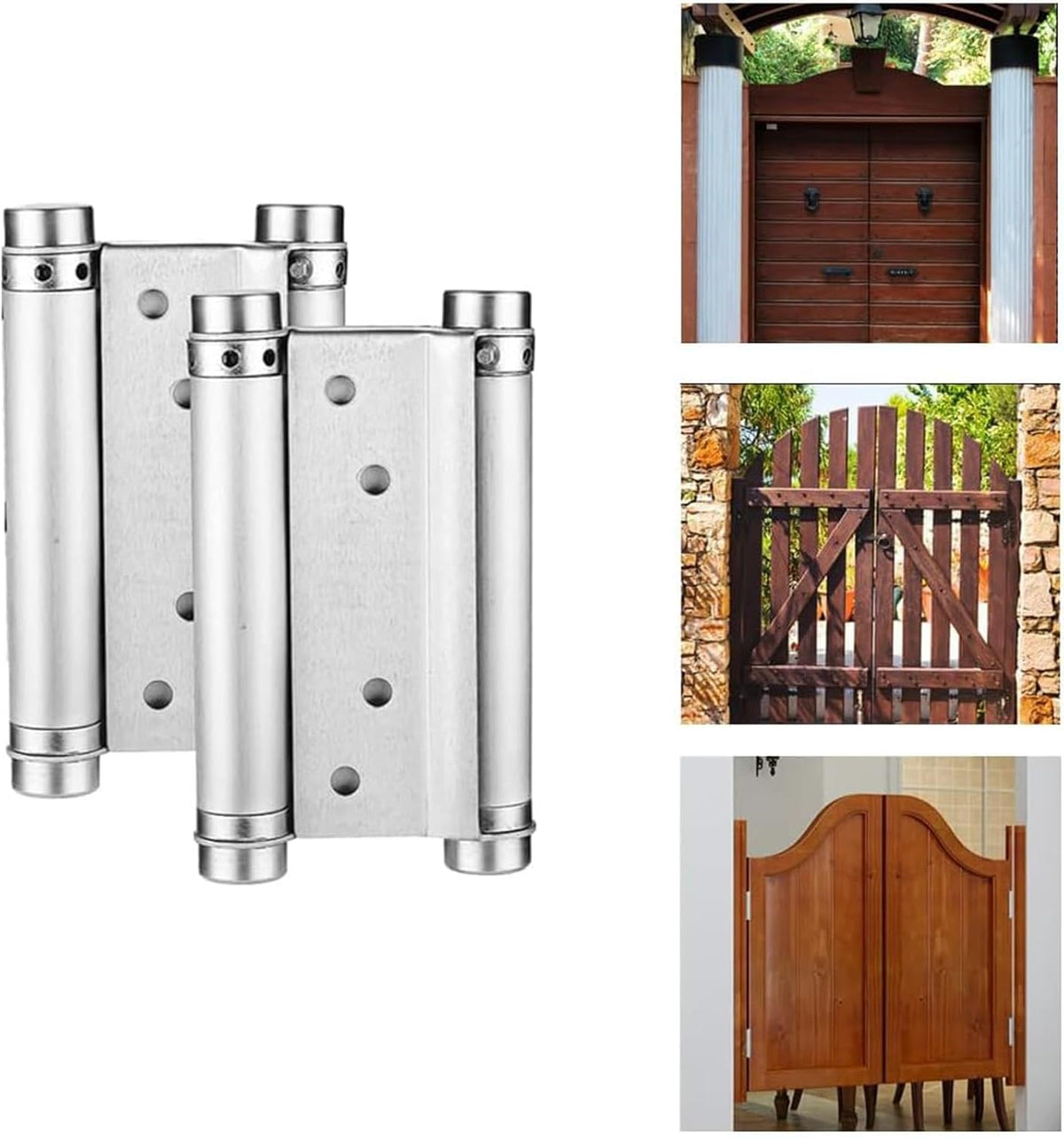 4 x 75 mm stainless steel hinges, swing door hinges, double action spring hinge