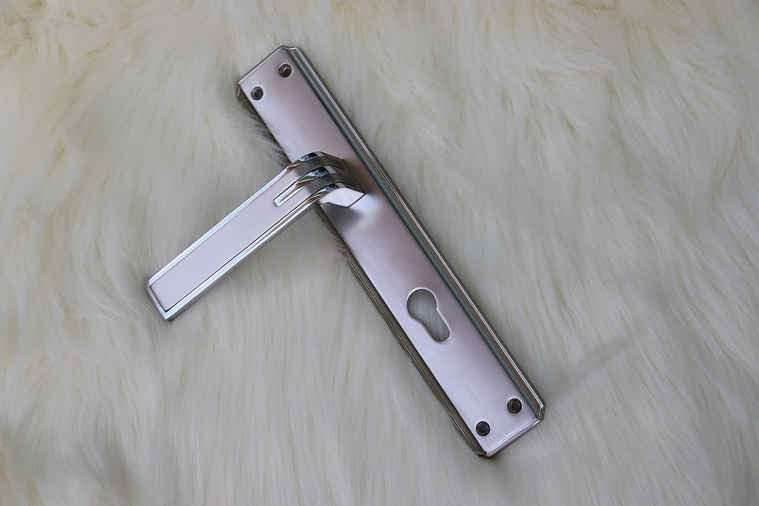 Vila Door handle Zinc Alloy Durable for All Kinds Of Indoor Doors (1-pec) Colour : Msn-Cp |915-502|