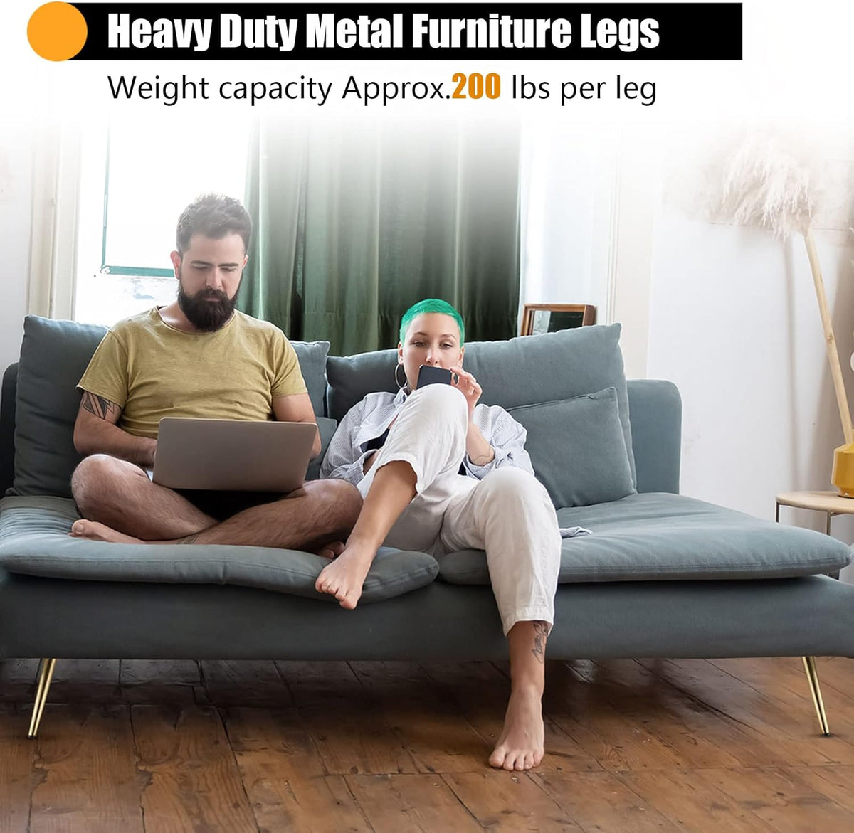 8 Inch Furniture Legs Gold Metal Couch Sofa Legs Tapered Oblique Heavy Duty Mid Century Modern Coffee Table Feet Replacement for Dresser Desk TV Cupboard Ottoman Golden Legs for Furniture Set of 4