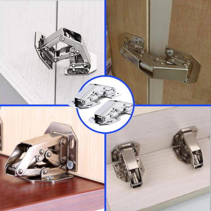 6 Pack Concealed Hinges with 48pcs Screws, 90 Degree Hidden Hinges for Drawer Furniture and Kitchen Cabinet