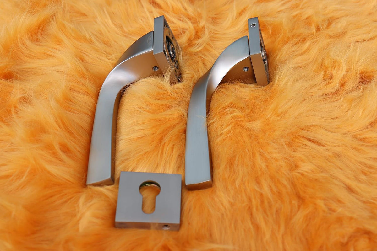 Vila Door handle Zinc Alloy Durable for All Kinds Of Indoor Doors (1-pec) Colour: Mat Silver|R06-540|