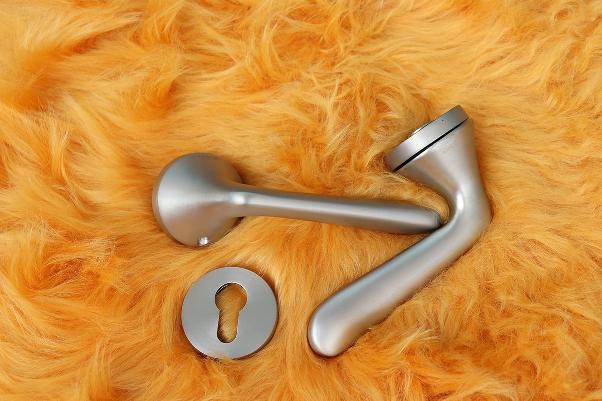 Vila Door handle Zinc Alloy Durable for All Kinds Of Indoor Doors (1-pec) Colour:Mbn -MSN |R05-505| (Gray)