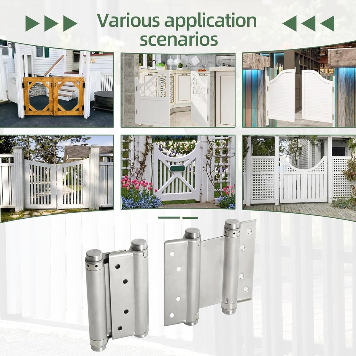 4 x 75 mm stainless steel hinges, swing door hinges, double action spring hinge
