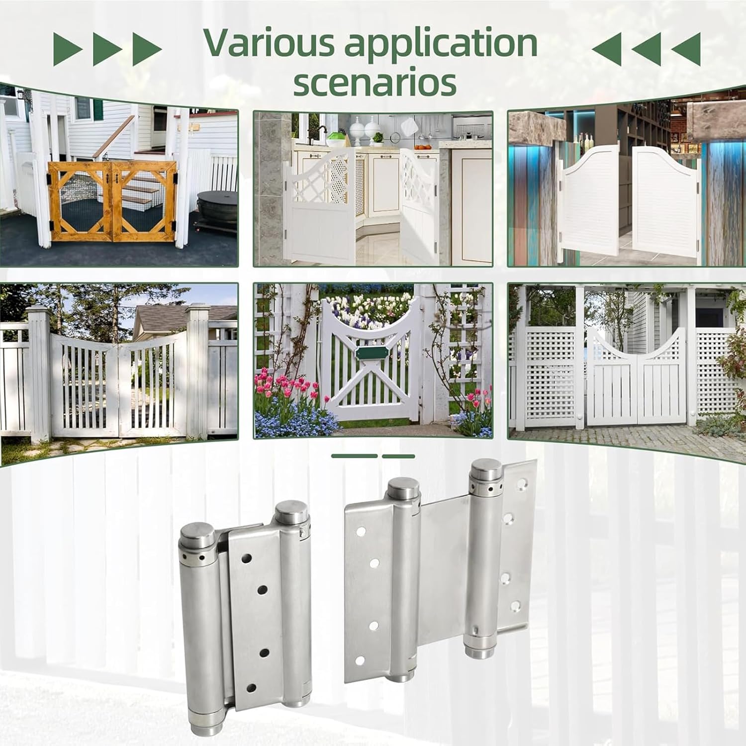 4 x 75 mm stainless steel hinges, swing door hinges, double action spring hinge