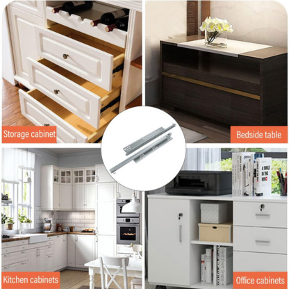 Drawer Slide,Under-Mount Concealed Self Soft Close Under，Concealed Cabinet Furniture Drawer Runners (10 Inch)
