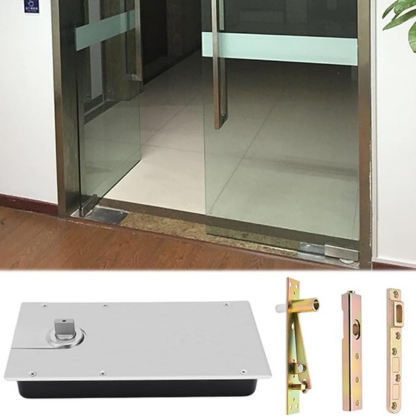 Adjustable Floor Spring Hinge for Glass Doors - Heavy-Duty Door Closer Hardware for Airport School Villa - Supports Up to 100kg - Smooth Operation & Design