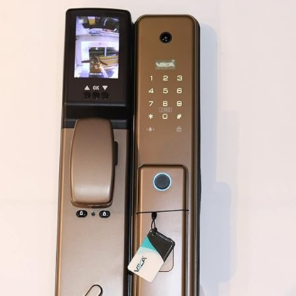 Smart Lock,With WiFi, Display screen,Keypad Digital,Biometric Fingerprint,IC Card,Mechanical key Unlock for Apartment Hotel Home Use. COLOR: (GOLDEN)