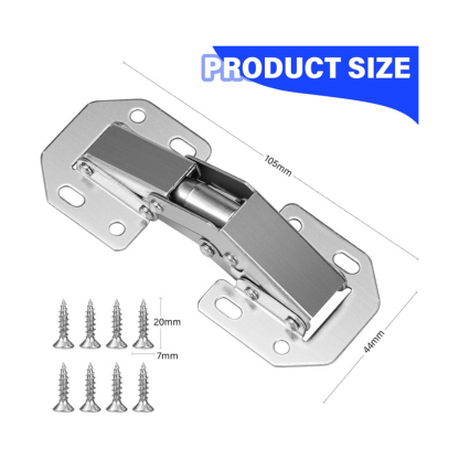 6 Pack Concealed Hinges with 48pcs Screws, 90 Degree Hidden Hinges for Drawer Furniture and Kitchen Cabinet