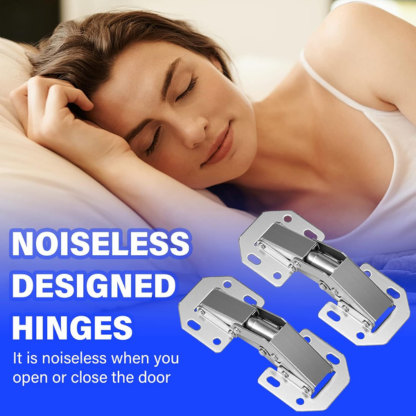 6 Pack Concealed Hinges with 48pcs Screws, 90 Degree Hidden Hinges for Drawer Furniture and Kitchen Cabinet