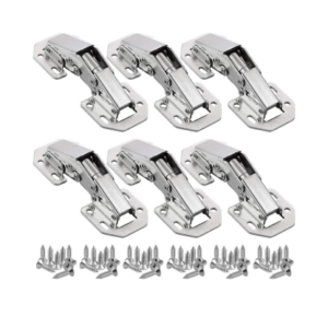 6 Pack Concealed Hinges with 48pcs Screws, 90 Degree Hidden Hinges for Drawer Furniture and Kitchen Cabinet