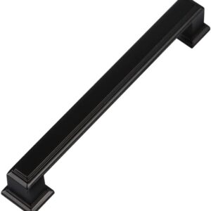 Cabinet Handle Zinc Alloy Handle Kitchen Drawer Handles (Color : Black) Size : (96mm,128mm,160mm,192mm) 10-Pack