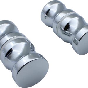 Shower Door knob Handle, 2 Pairs Round Chrome Glass Door Handle knob, Pull Handle knob, Parts Replacement for Shower Enclosure, Shower Bath Screen Parts Replacement