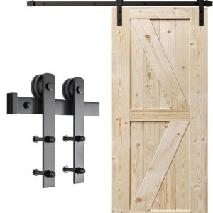 200cm Heavy Duty Sturdy Sliding Barn Door Hardware Kit -Smoothly and Quietly -Easy to install -Includes Step-By-Step Installation Instruction Fit 91cm-100cm Wide Door Panel