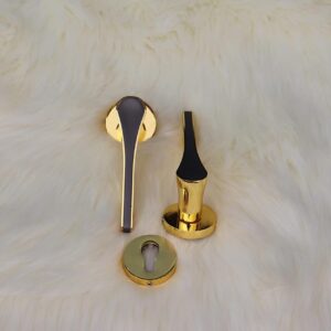 Door handle Zinc Alloy Durable for All Kinds Of Indoor Doors (1-pec) Colour:Chrome -Golden |R05-504| (Golden)