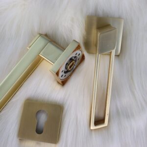 Door handle Zinc Alloy Durable for All Kinds Of Indoor Doors (1-pec) Colour: Rose Gold |R06-639|