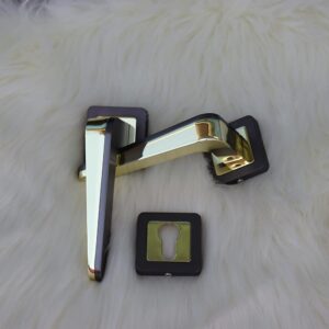 Door handle Zinc Alloy Durable for All Kinds Of Indoor Doors (1-pec) |R07-668| Color: (Gray+Gold)