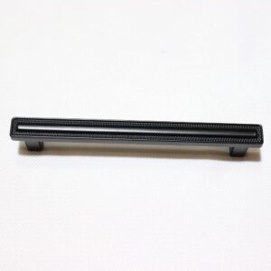Drawer Handles Pulls Solid Zinc Alloy Furniture cupbord or Kitchen Drawer Handles Color Black 10-Pack (96mm,128mm)